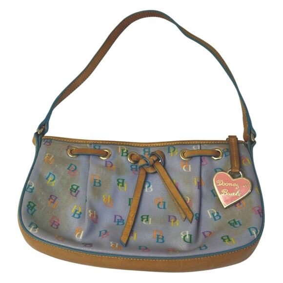 Vintage Y2K DOONEY & BOURKE Rainbow Monogram Logo Mini Purse Shoulder Bag - Picture 1 of 12